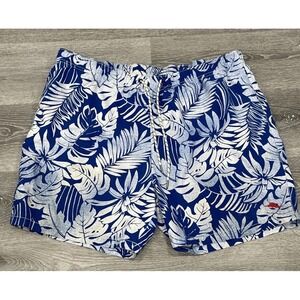 Tommy Bahama 6-inches‎ Swim Trunks Shorts in Blue And White Relax Men's XXL